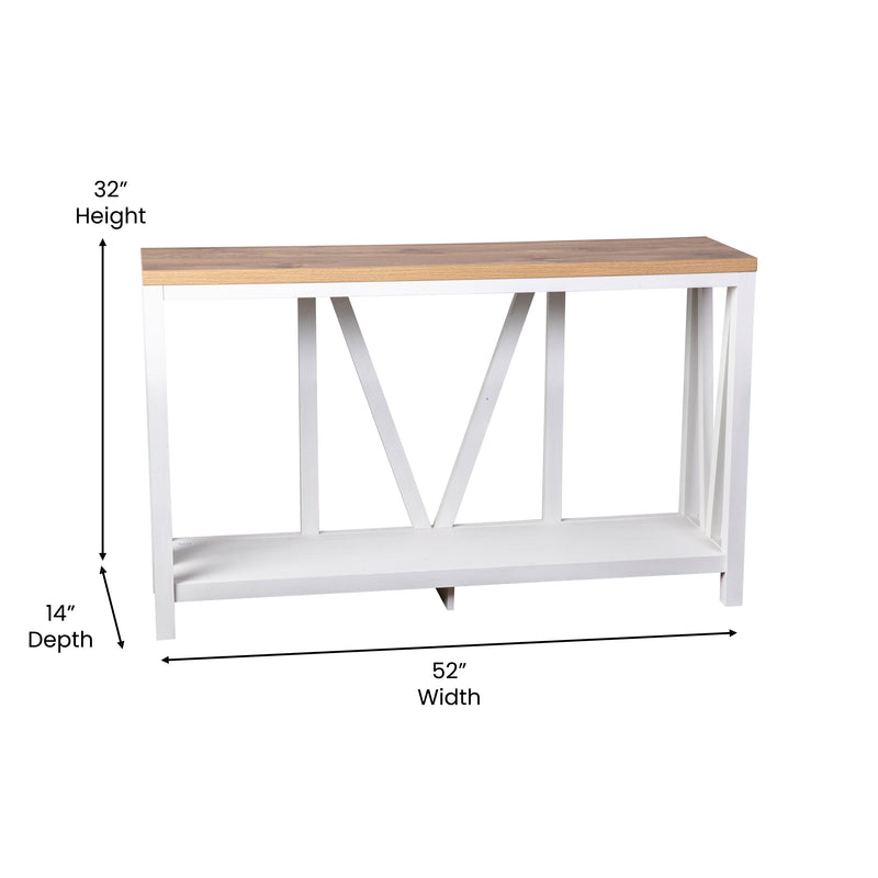 Cari 2-Tier Farmhouse Console Accent Table