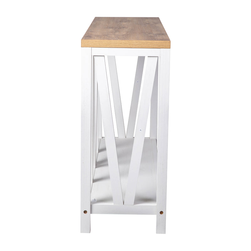 Cari 2-Tier Farmhouse Console Accent Table