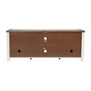 Carlin 59" Modern Farmhouse Barn Door Media Console with Adjustable Shelving