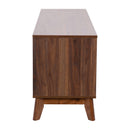 Haisley Mid-Century Modern Media Center with Two Soft Close Doors and Adjustable Shelving