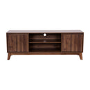 Haisley Mid-Century Modern Media Center with Two Soft Close Doors and Adjustable Shelving