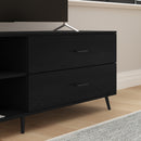 June 65" Mid Century Modern Media Console with Adjustable Shelf and Storage Drawers