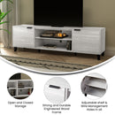 Olive 70" Mid-Century Modern Media Console with Adjustable Shelves