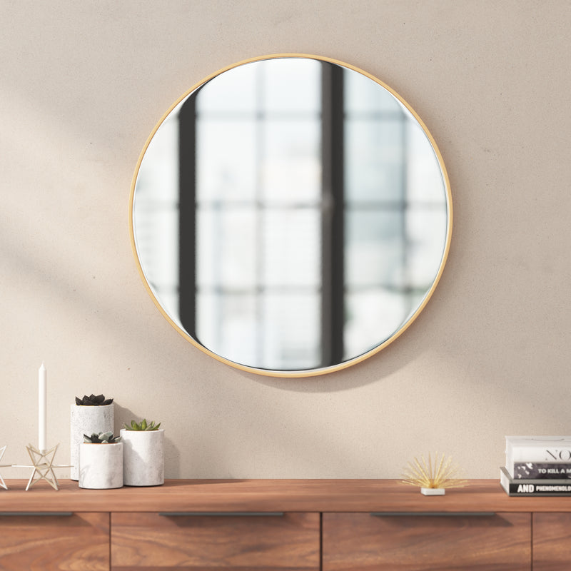 Julianne Round Metal Framed Wall Mirror