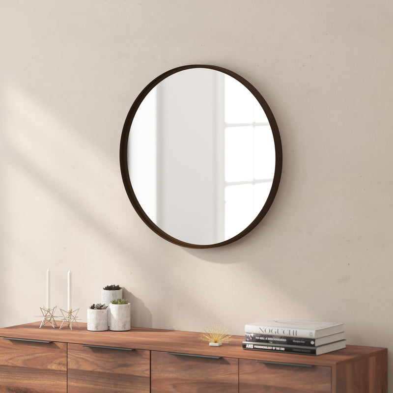 Jennifer 27.5" Round  Metal Framed Wall Mirror