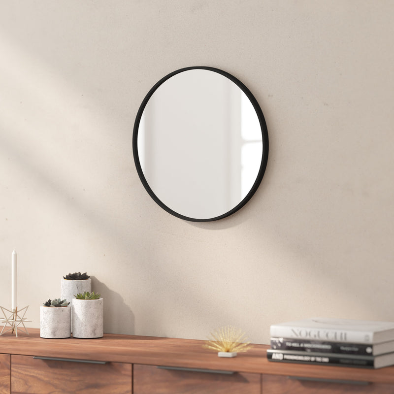 Julianne Round Metal Framed Wall Mirror