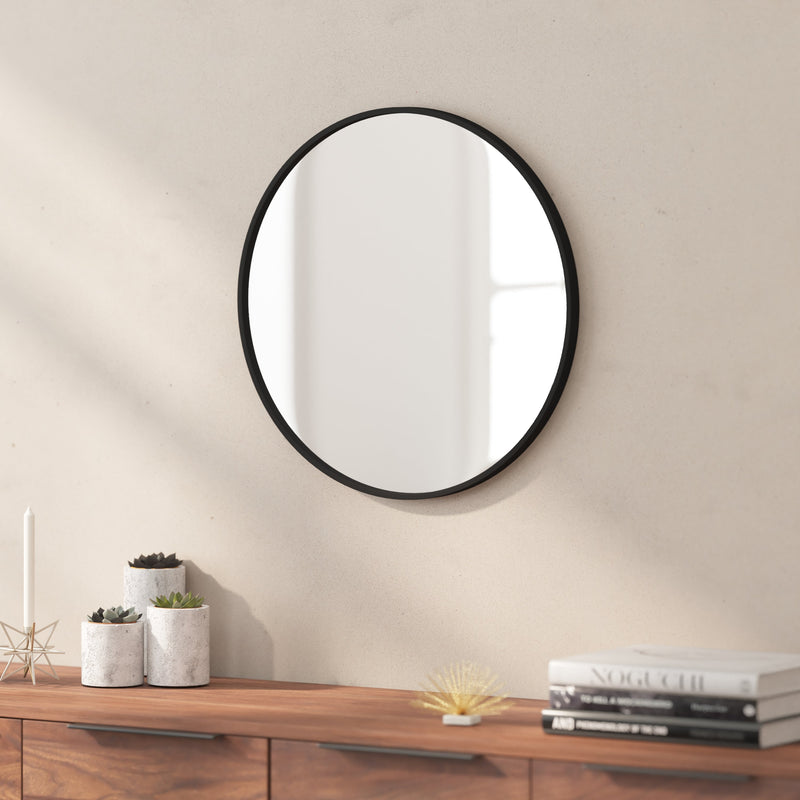 Julianne Round Metal Framed Wall Mirror