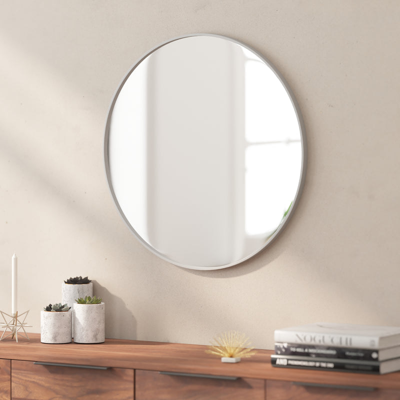 Julianne Round Metal Framed Wall Mirror