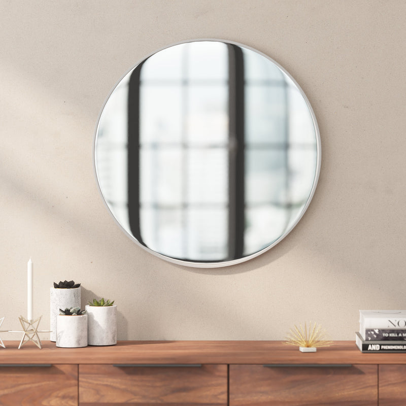 Julianne Round Metal Framed Wall Mirror