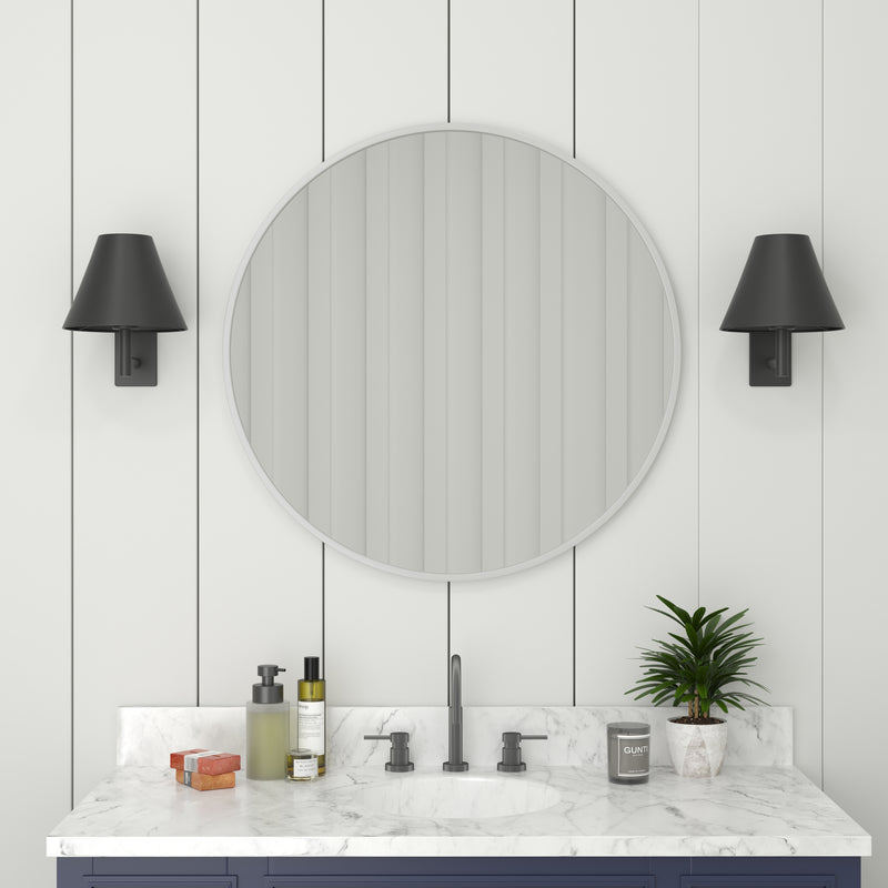 Julianne Round Metal Framed Wall Mirror