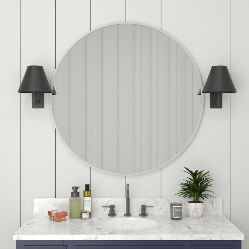 Julianne Round Metal Framed Wall Mirror