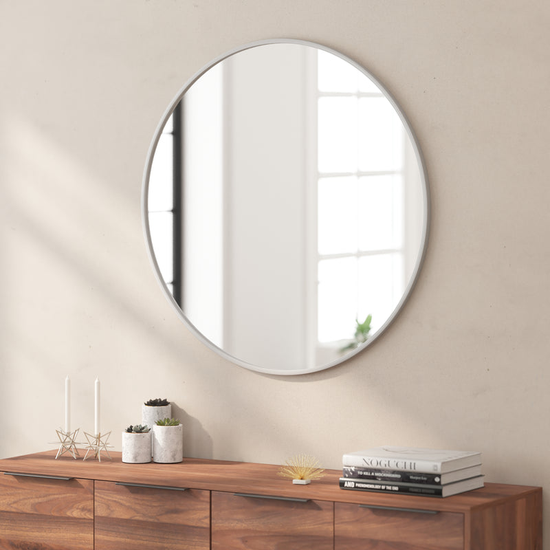 Julianne Round Metal Framed Wall Mirror